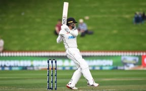 New Zealand player Devon Conway during the 2nd test cricket match New Zealand v Sri Lanka. Basin Reserve, Wellington, New Zealand. 17 March 2023.