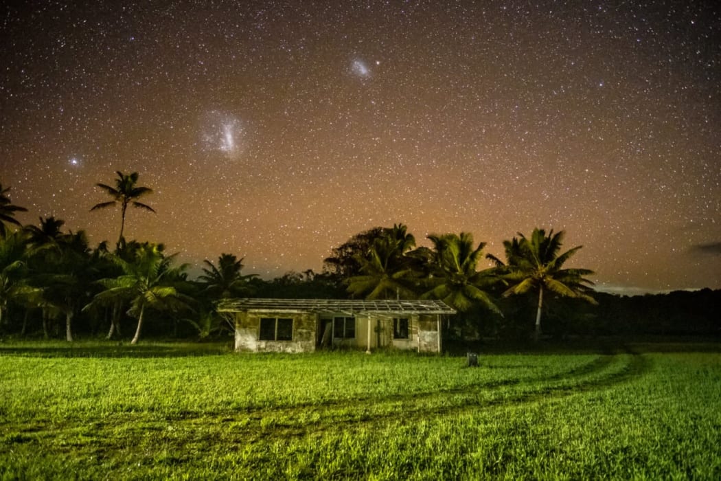 The skies light up in Niue.