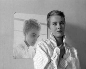Jean Seberg in Jean-Luc Godard's BREATHLESS (1960).