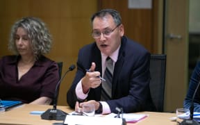 Shane Reti answers questions from the Health Committee during the annual review of the Ministry of Health
