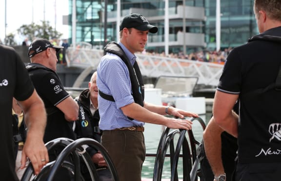 Prince William takes the helm.