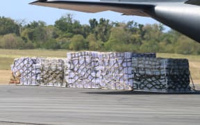 The NZ Defence Force delivered 800 shelter kits, 800 tarpaulins, 200 mother-and-baby kits and five generators.