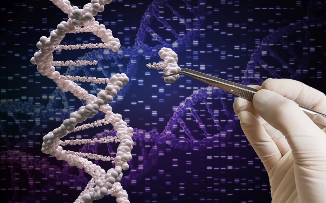 Genetic manipulation and DNA modification concept.