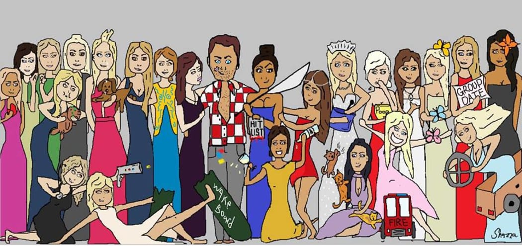 "Pimp Daddy J with his gals"