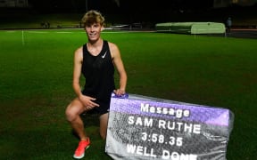 15 yr old track athlete Sam Ruthe becomes the youngest person ever to break the magic 4 minute mile barrier.