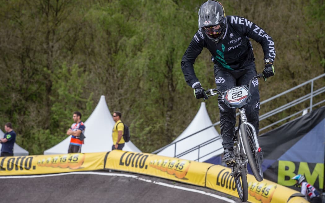 Daniel Franks competing at the recent UCI Supercross World Cup in Papendal, Netherlands.