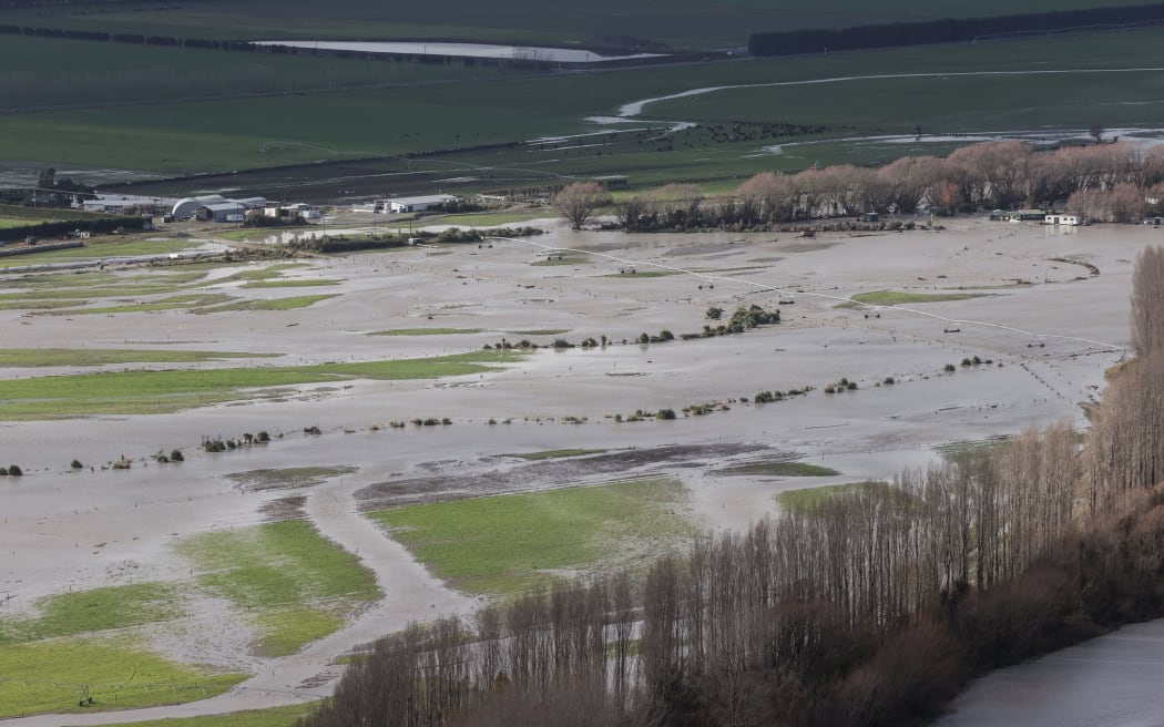 Scenes from the 2021 Canterbury floods in Ashburton.