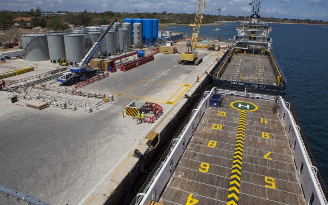 Ships docked at Mtwara port in Tanzania.