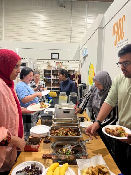 A shared iftar at the MyFundAction Youth Development Center (MYDC), in collaboration with partner, The Komunal Cafe.