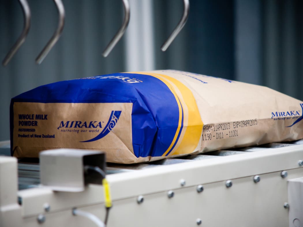 A sack of Miraka milk powder