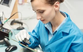 Quality control and inspection of an electronic product in a factory