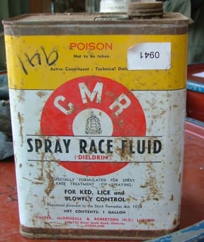 A drum of the banned pesticide Dieldrin
