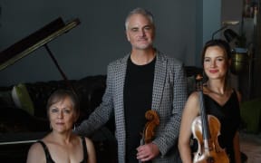 Musicians (from left) Sarah Watkins, Ashley Brown and Amalia Hall
