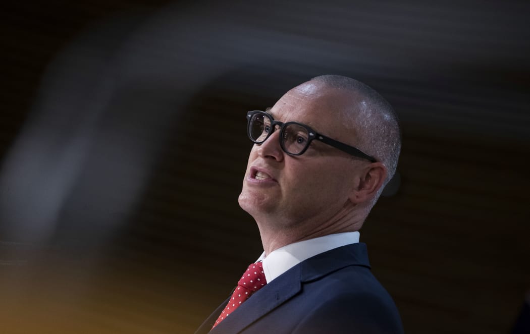08032022 PHOTO: ROBERT KITCHIN/STUFF
L-R: 
Commerce Minister David Clark welcomes the Commerce Commissionâs report recommendations into supermarkets duopoly in NZ.