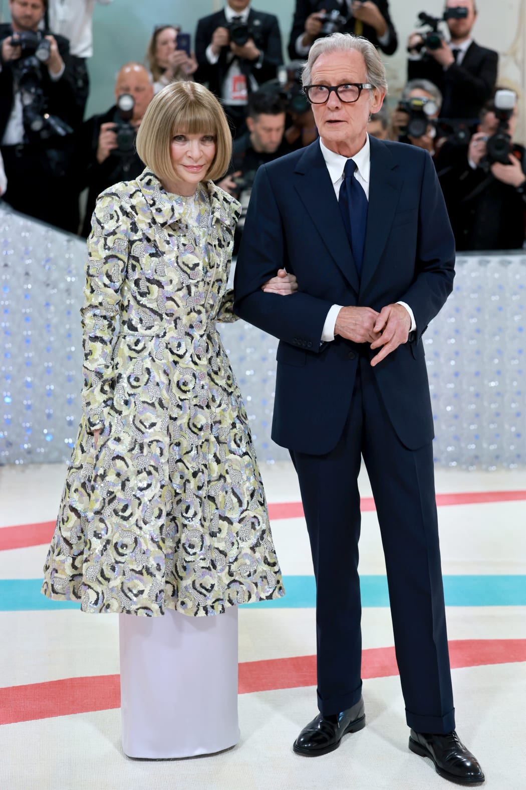 NEW YORK, NEW YORK - MAY 01: (L-R) Anna Wintour and Bill Nighy attend The 2023 Met Gala Celebrating "Karl Lagerfeld: A Line Of Beauty" at The Metropolitan Museum of Art on May 01, 2023 in New York City. (Photo by Theo Wargo/Getty Images for Karl Lagerfeld)
