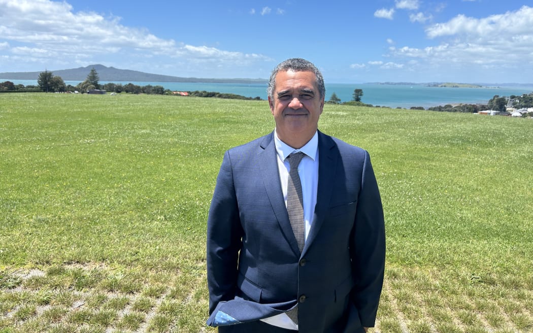 Professor Rangi Mātāmua at the site set for the 2026 Matariki ceremony, Takaparawhau.