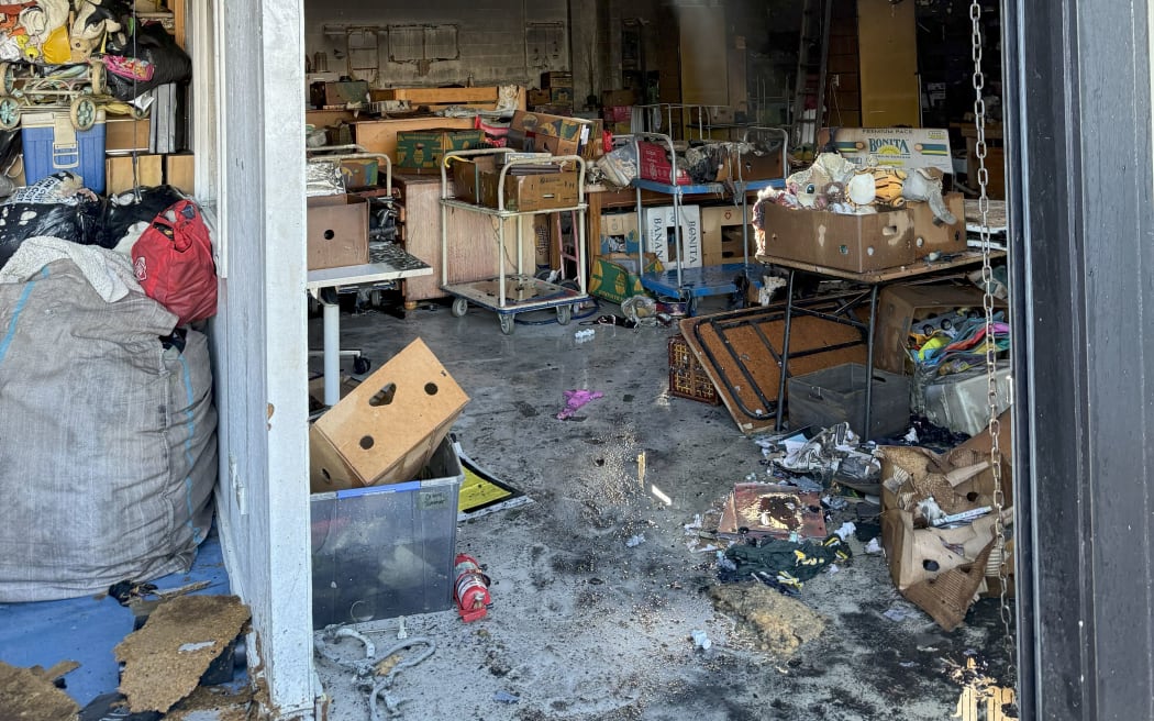 Police are treating a fire at a hospice shop distribution centre in the Auckland suburb of Takanini as arson.