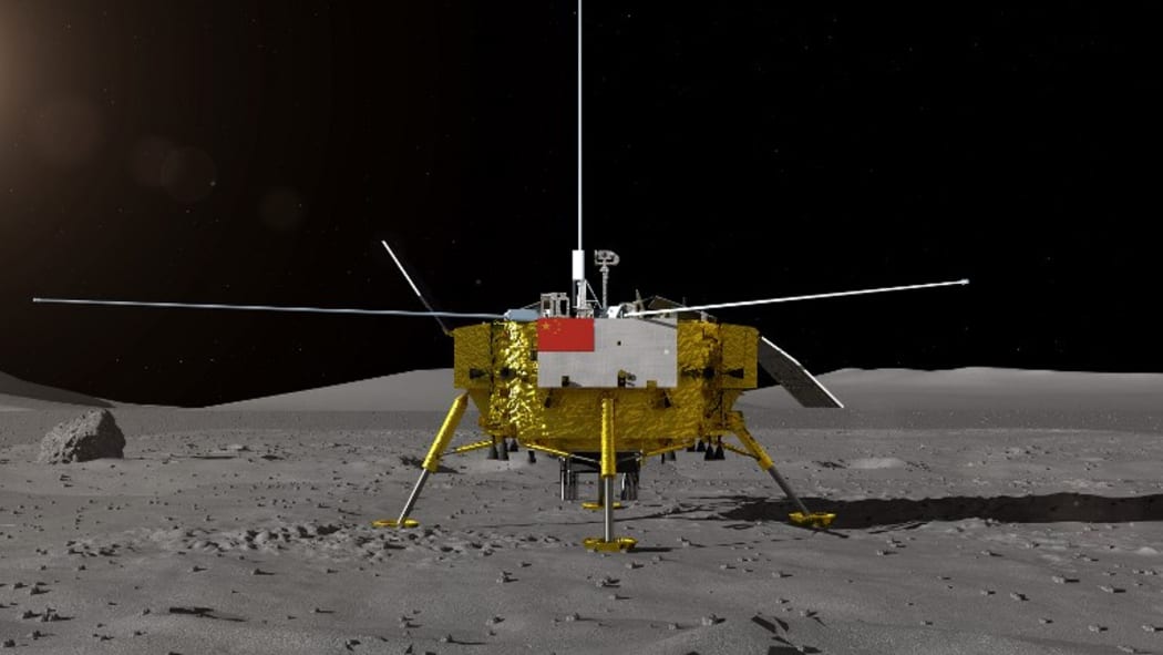 BEIJING, Aug. 15, 2018 (Xinhua) -- the moon lander for China's Chang'e-4 lunar probe. 
China's moon lander and rover for the Chang'e-4 lunar probe, which is expected to land on the far side of the moon this year