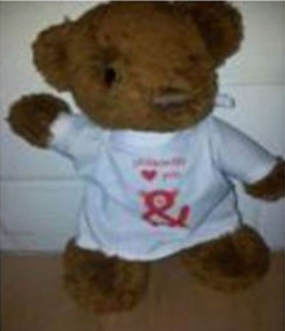 One of the recalled Phil and Ted's teddy bears.