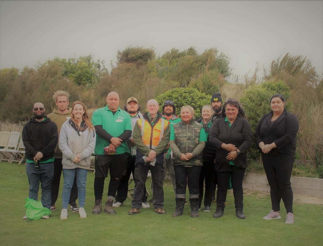 Staff at Ngā Uri o Hau nursery.