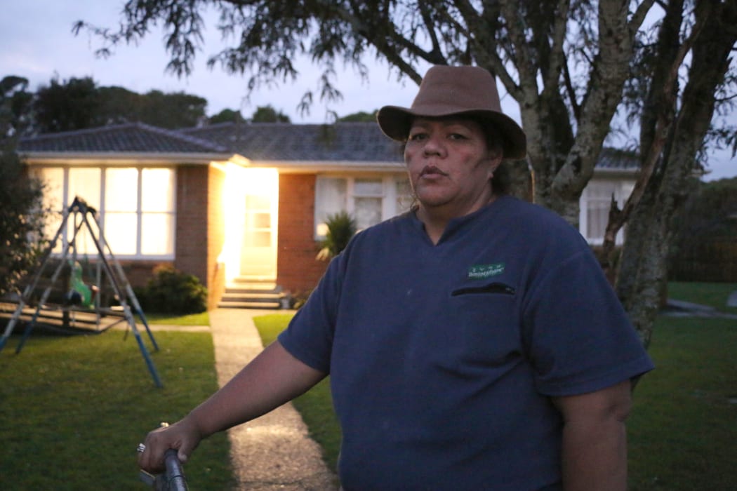 Rewarewa Morris outside the Mangere home.