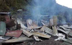 According to Indonesian police, five shops were set ablaze only about 100 meters from a Police dormitory in Mimika regency.
