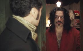 Jemaine Clement as the 862 year old vampire Vladislav in 'What We Do in the Shadows' (with Taika Waititi's character Viago)