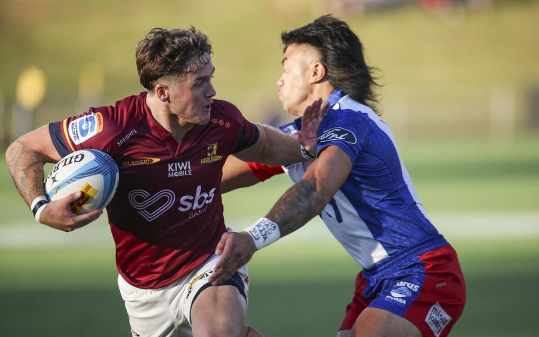 Highlanders wing Michael Manson.