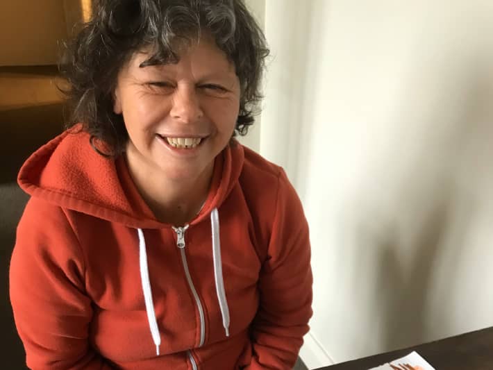 Wellington artist Sallie Culy with her book Hello To Everybody.