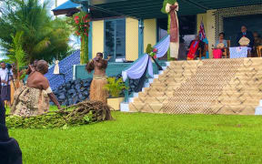 The rebirth of Fiji's Great Council of Chiefs taking place on Bau Island - The traditional welcome ceremony includes qaloqalovi, vakamamaca, sevusevu, yaqona vakaturaga, wase ni yaqona vakaturaga. 24 May 2023