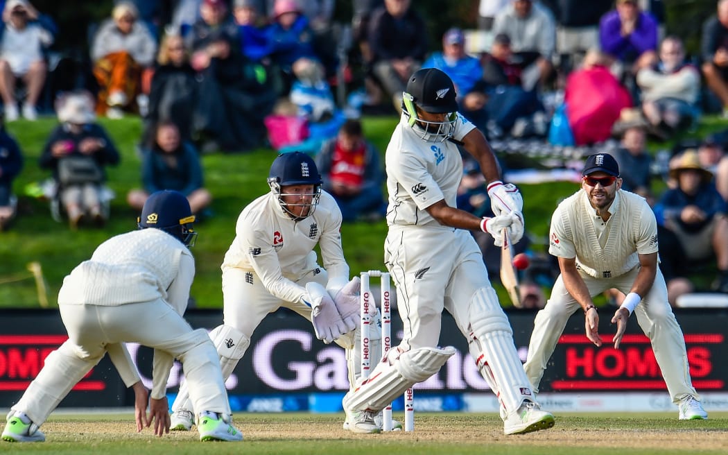 Ish Sodhi of the Black Caps during the final day of the Second International Cricket Test match, New Zealand V England, Hagley Oval, Christchurch.