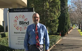 Blind and Low Vision NZ's access awareness advisor Chris Orr.