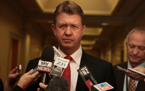 Labour Party leader David Cunliffe speaks to the media about the resignation of Maurice Williamson.