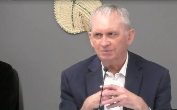 Bishop Patrick Dunn, the former Catholic Bishop of Auckland, answers questions at the royal commission of inquiry into abuse in care at faith institutions.