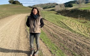 Rebecca Hyde out on the family farm