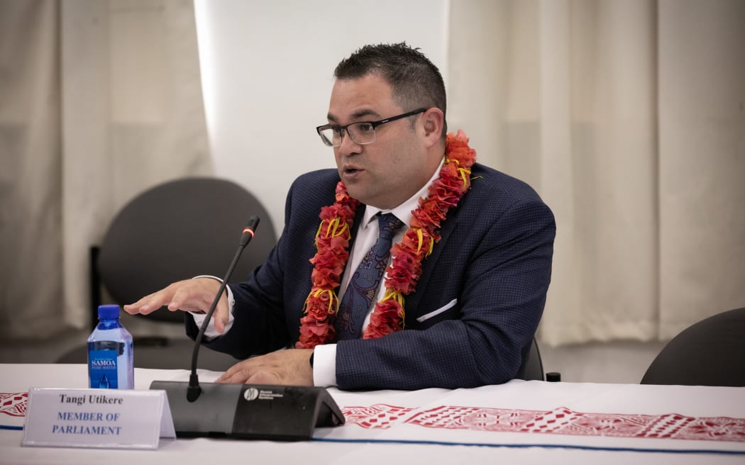 Labour MP Tangi Utikere talks during an inter-parliamentary visit to Samoa, 11 July 2023