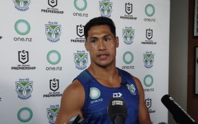 Roger Tuivasa-Sheck fronts the media for the first time after returning to the Warriors