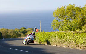 New Zealand rider Bruce Anstey during the 2015 Isle of Man TT Races.