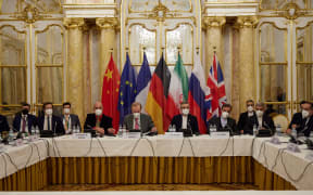 EU delegation representatives attending a meeting of the joint commission on negotiations aimed at reviving the Iran nuclear deal in Vienna, Austria on 27 December, 2021.