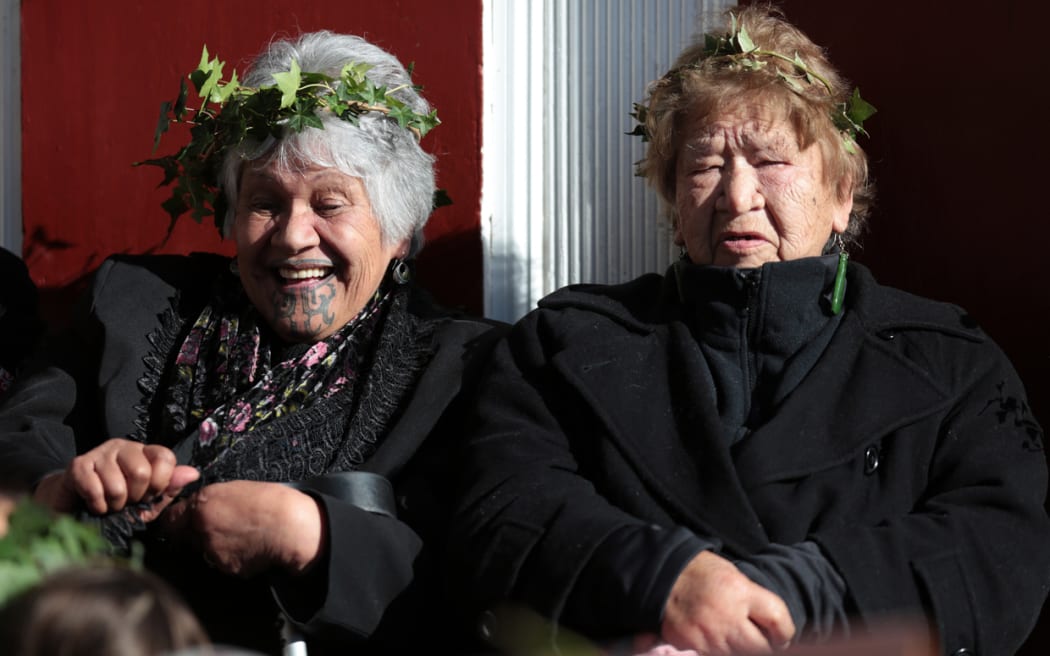 060814. Photo Diego Opatowski / RNZ. Left: Whanganui River kuia (elderly woman) Piki Waretini