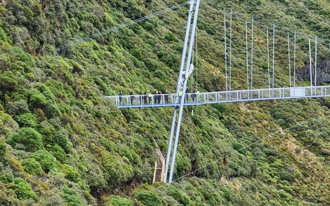The Manganui Gorge Bridge.