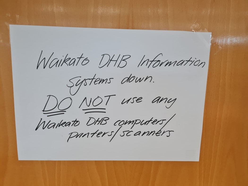 Waikato District Health Board IT systems outage after cyber attack.