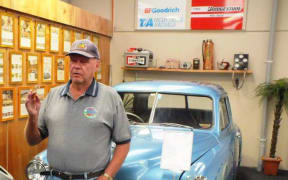 John Everiss at the Otaki Studebaker Museum