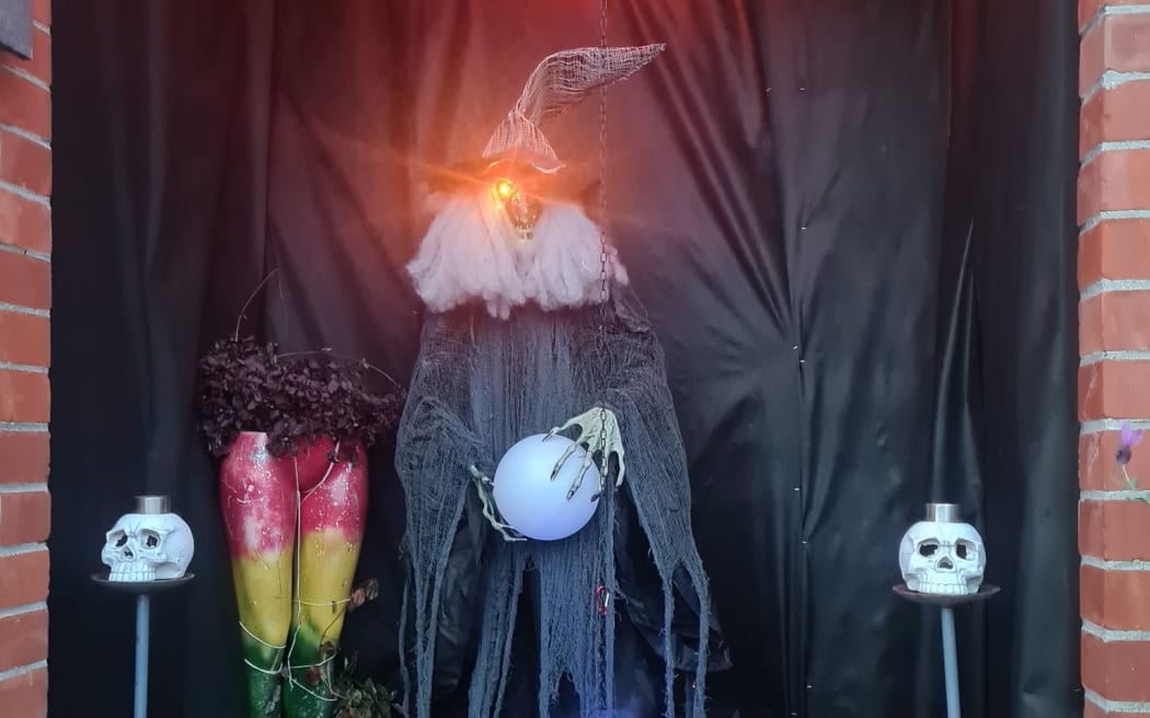 Sammy Dickinson has spent hundreds of dollars decorating her home for Halloween.