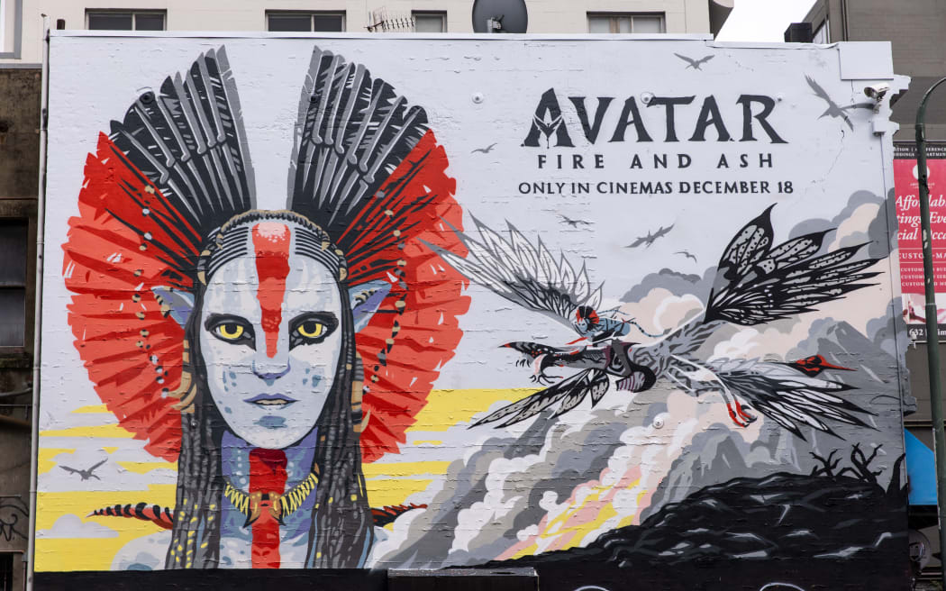 Avatar 3 mural in Wellington