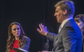 Jacinda Ardern and Bill English