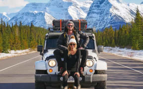 Topher Richwhite and Bridget Thackwray in Canada.