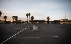 Auckland's Mangere on the morning of 26 March, on the first day of the nationwide Covid-19 lockdown.