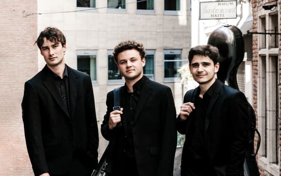 Three members of the Sonoro Quartet
