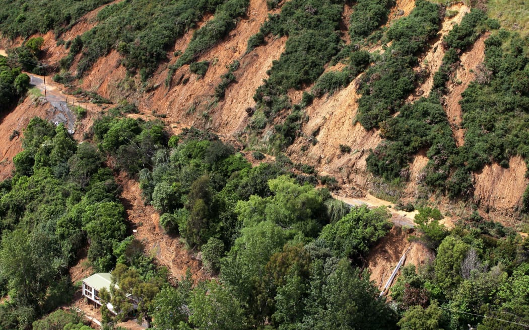 Multiple landslides destroyed Cable Bay Road in 2011.